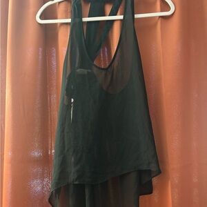 Lucky Brand Black Sheer Halter Top